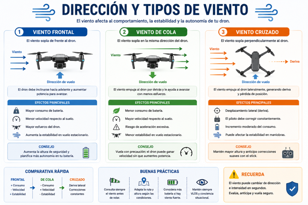 Tipos de viento para drones
