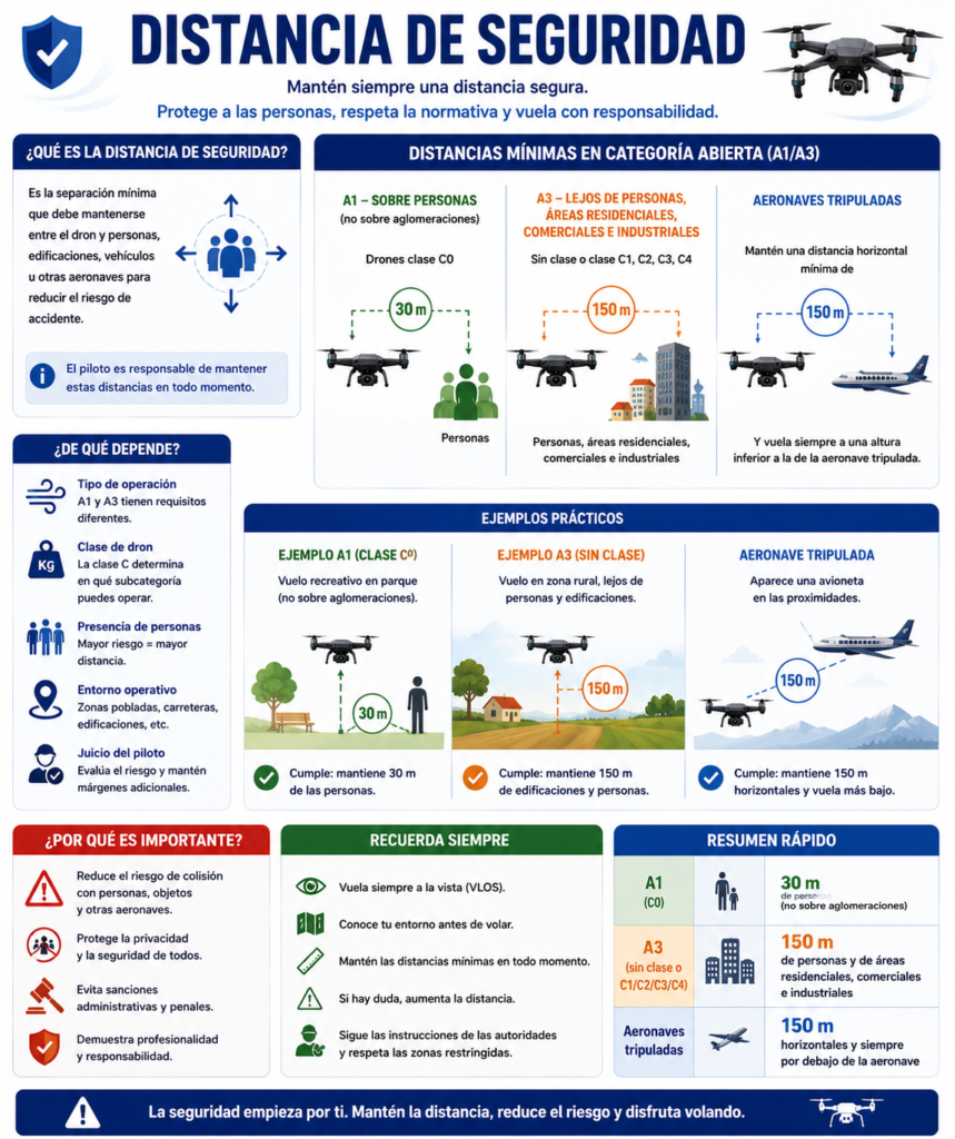 distancias de seguridad para drones